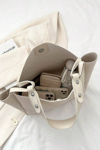 Simple Trendy Vegan Leather Shoulder Pouch Bag-Lemons and Limes Boutique