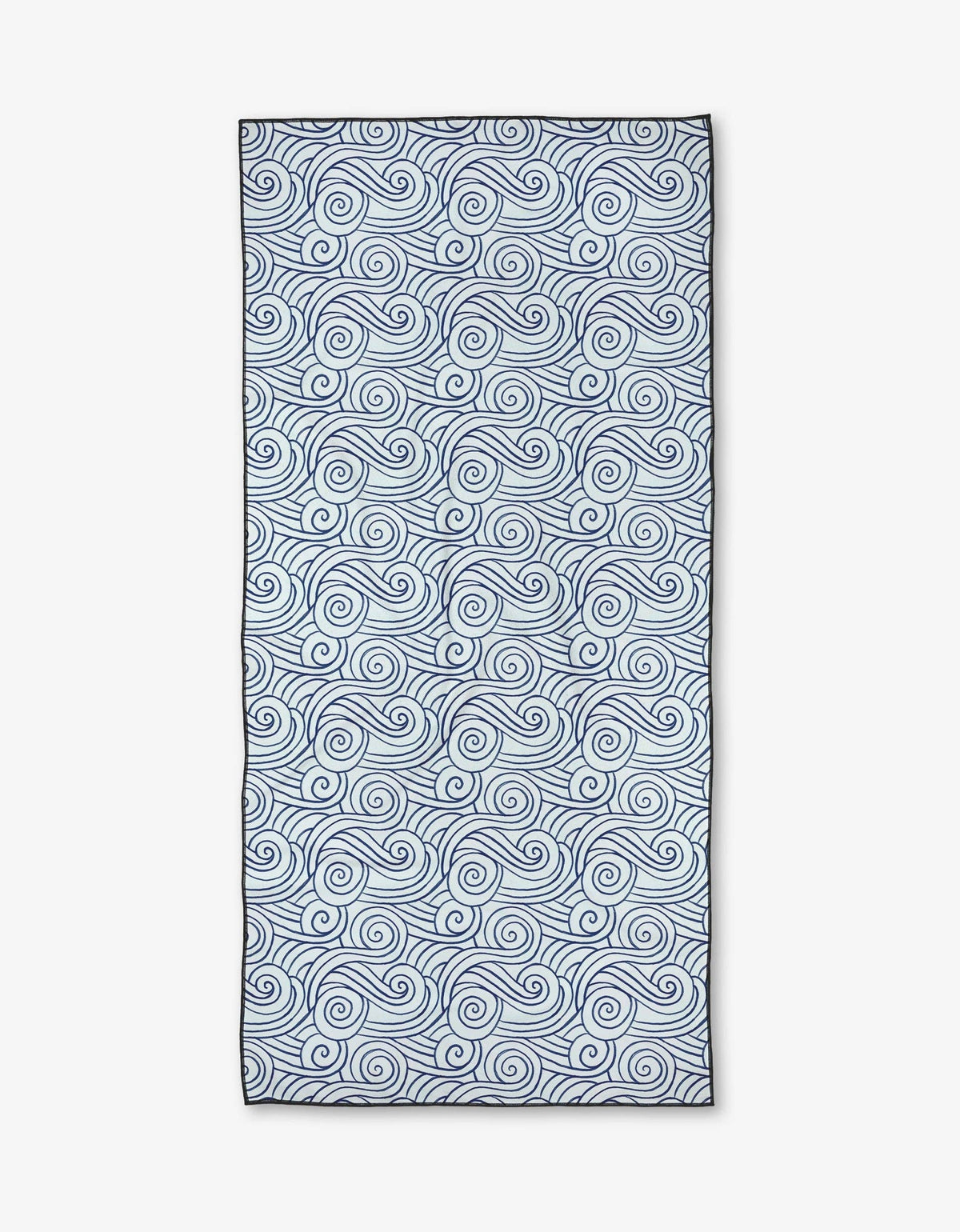 Blue Waves Beach Towel by Geometry-Lemons and Limes Boutique