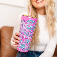 Tumbler with Straw in Don't Be Jelly by Lilly Pulitzer--Lemons and Limes Boutique