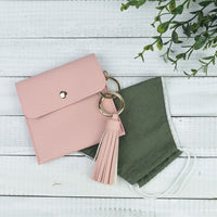 Ella Pouch and Keyring with Tassel-Gray--Lemons and Limes Boutique