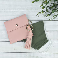 Ella Pouch and Keyring with Tassel-YellowSunflower--Lemons and Limes Boutique