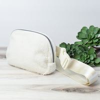 Natasha Sherpa Belt Bag-Ivory-Bag-Lemons and Limes Boutique