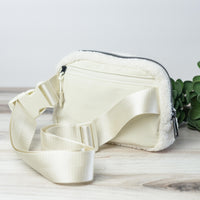 Natasha Sherpa Belt Bag-Ivory-Bag-Lemons and Limes Boutique