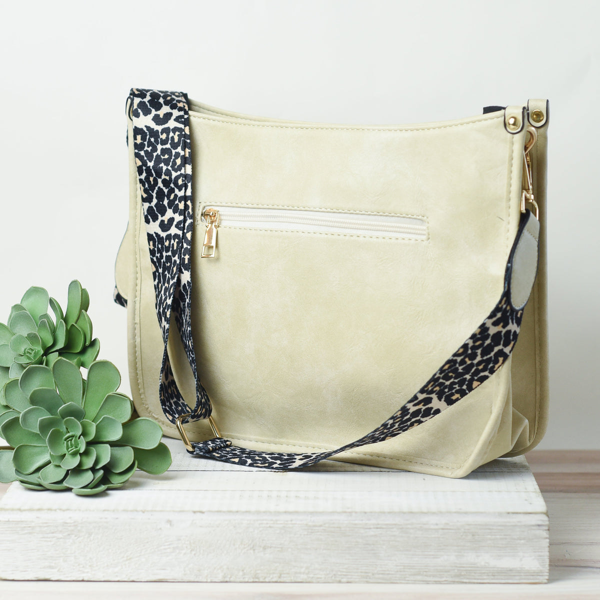 Marlee Leopard Strap Crossbody Purse--Lemons and Limes Boutique