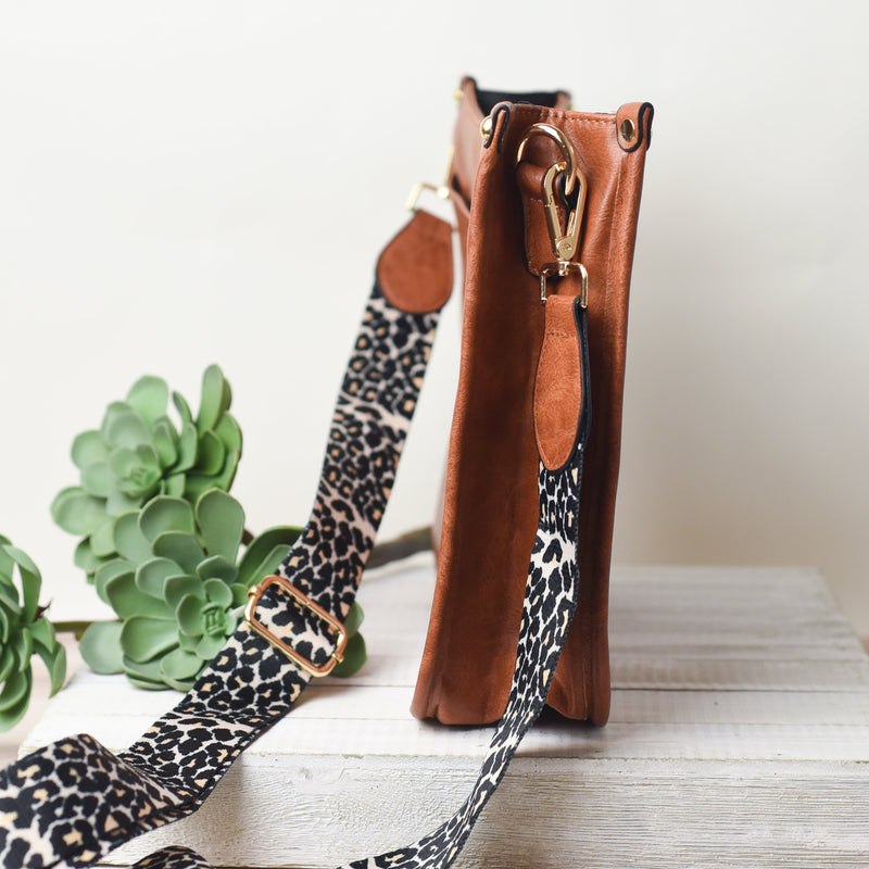 Marlee Leopard Strap Crossbody Purse--Lemons and Limes Boutique