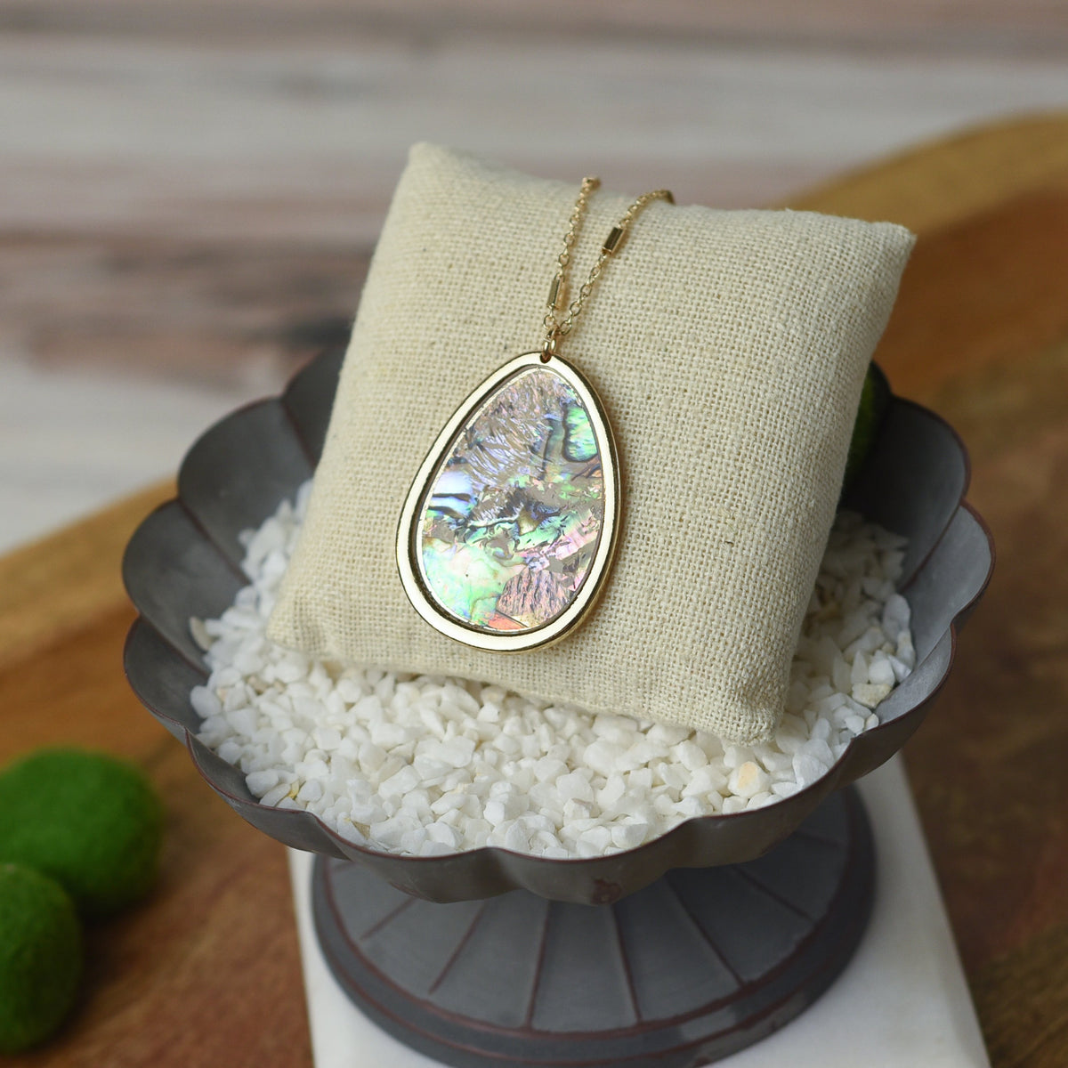 Willow Pendant Necklace-Necklace-Abalone-Lemons and Limes Boutique