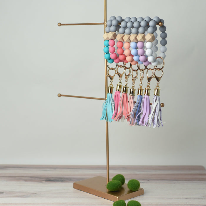 Kenzie Hands Free Beaded Keychain-Lemons and Limes Boutique