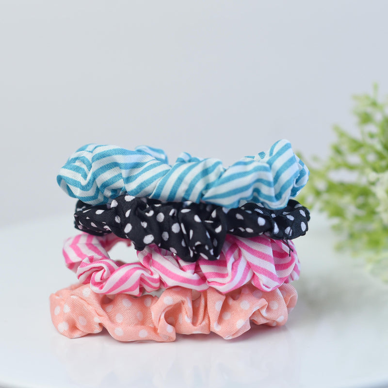 Patterned Cotton Hair Scrunch Sets in Assorted Colors--Lemons and Limes Boutique