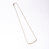 Curved Bar Necklace in Gold--Lemons and Limes Boutique