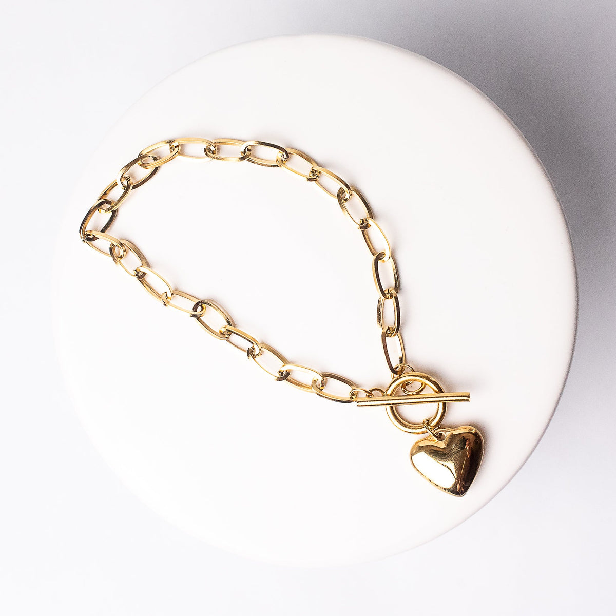 Sarah Bubble Heart Toggle Bracelet--Lemons and Limes Boutique