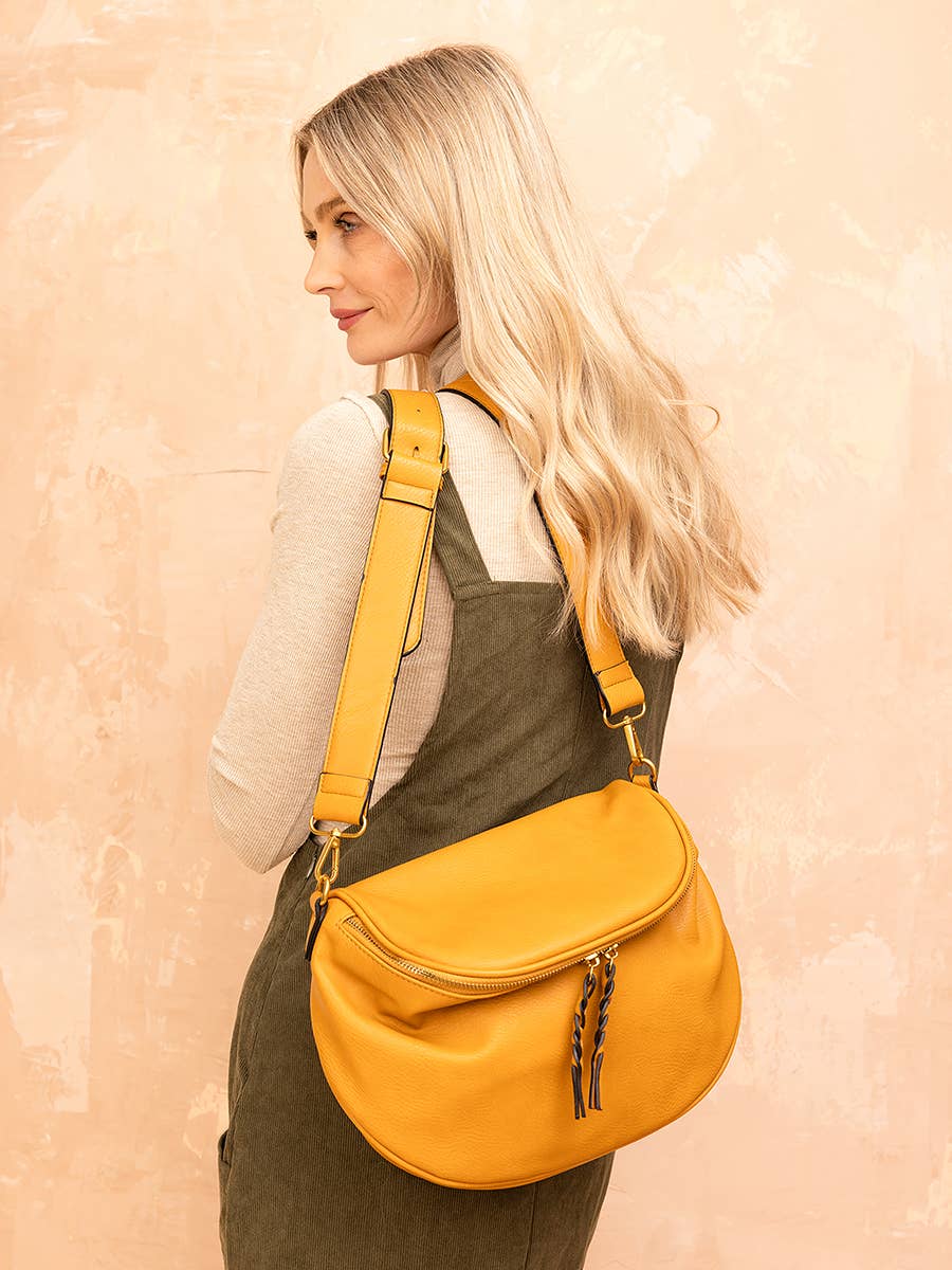 Megan Distressed Sling Bag in Black-Lemons and Limes Boutique