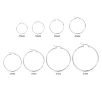 18K Gold PVD Stainless Steel Round Tube Hoop Earrings-Lemons and Limes Boutique