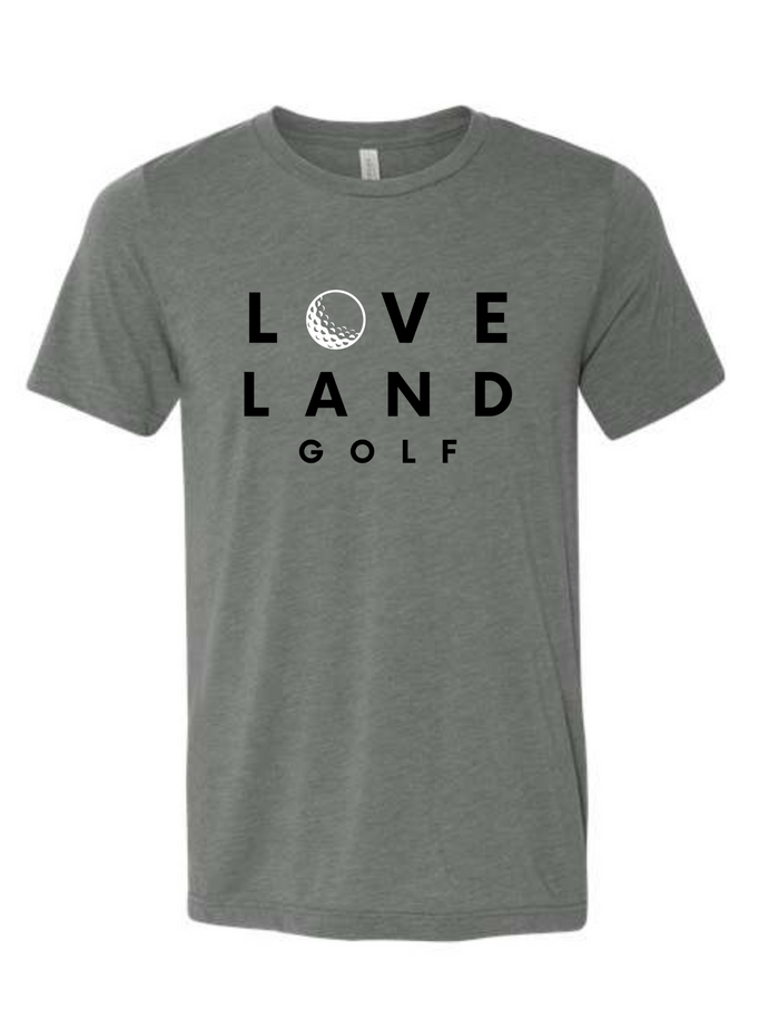 Loveland Golf Ball T-Shirt on Deep Heather
