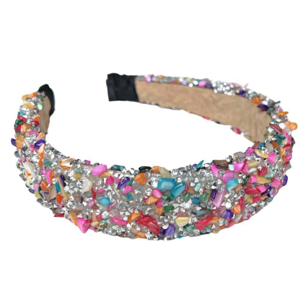 All that Glitters Headband in Multi and Silver-Lemons and Limes Boutique