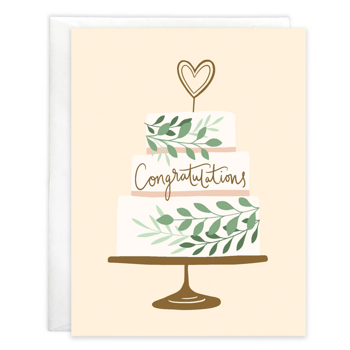 Wedding card - Heart A Top Cake-Lemons and Limes Boutique