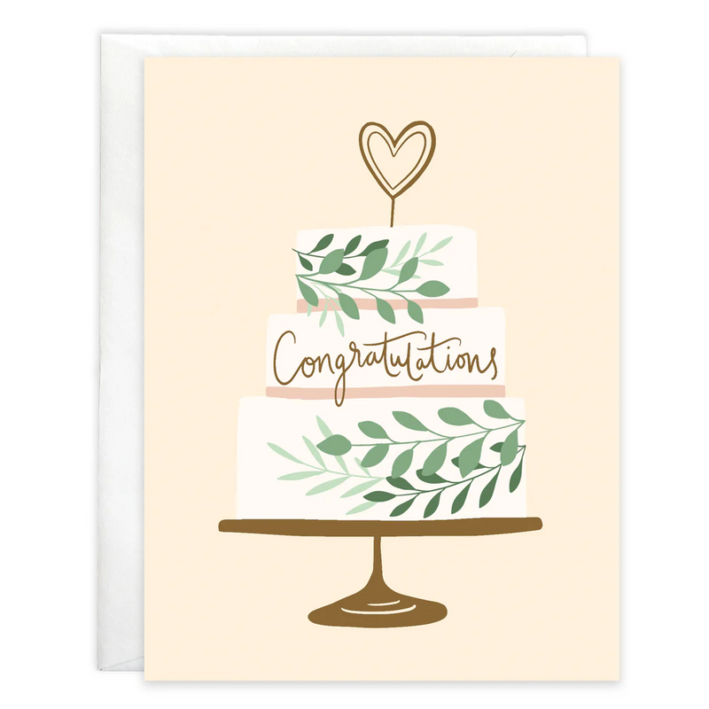 Wedding card - Heart A Top Cake-Lemons and Limes Boutique
