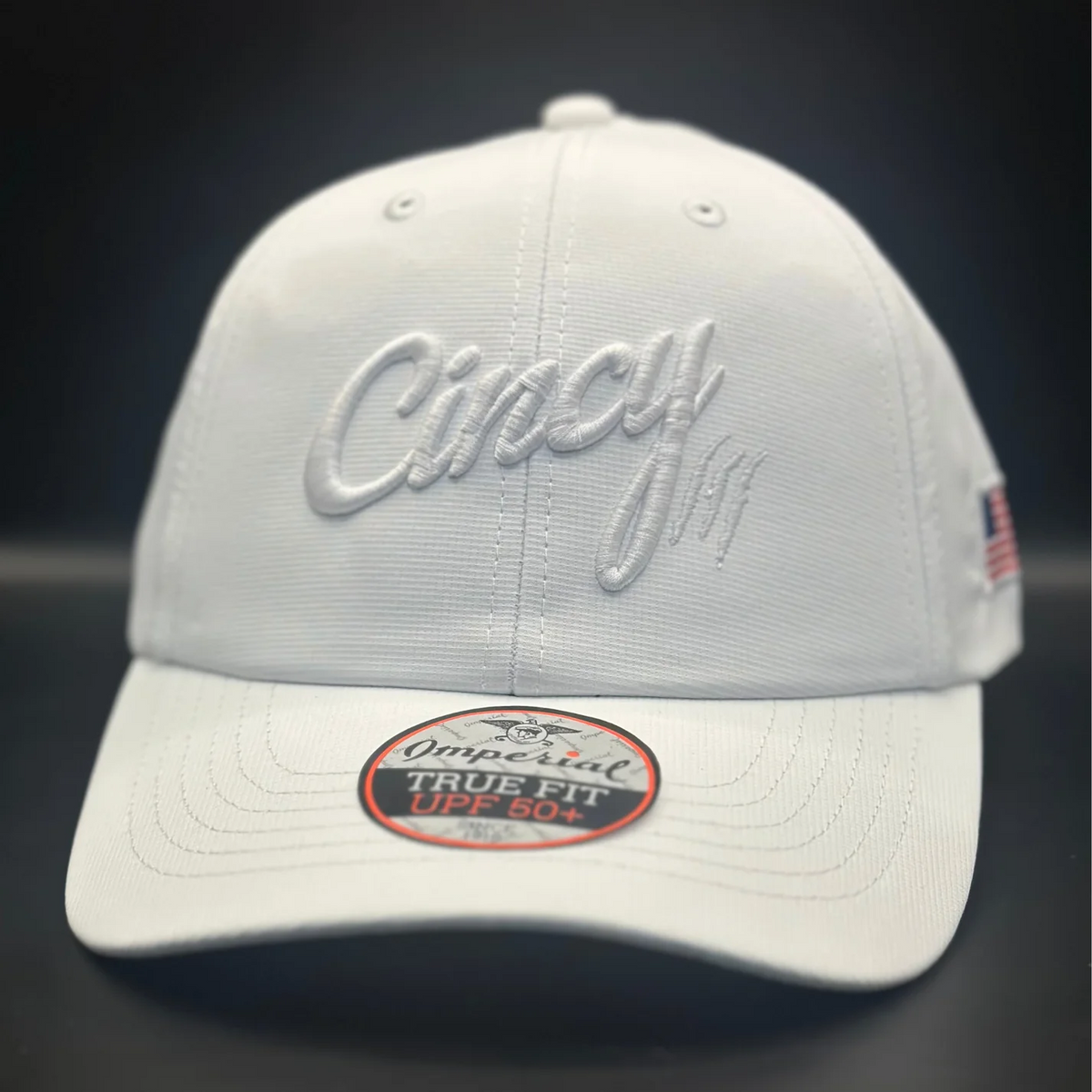 Structured Dad Hat in White with White Cincy by The Cincy Hat-Lemons and Limes Boutique