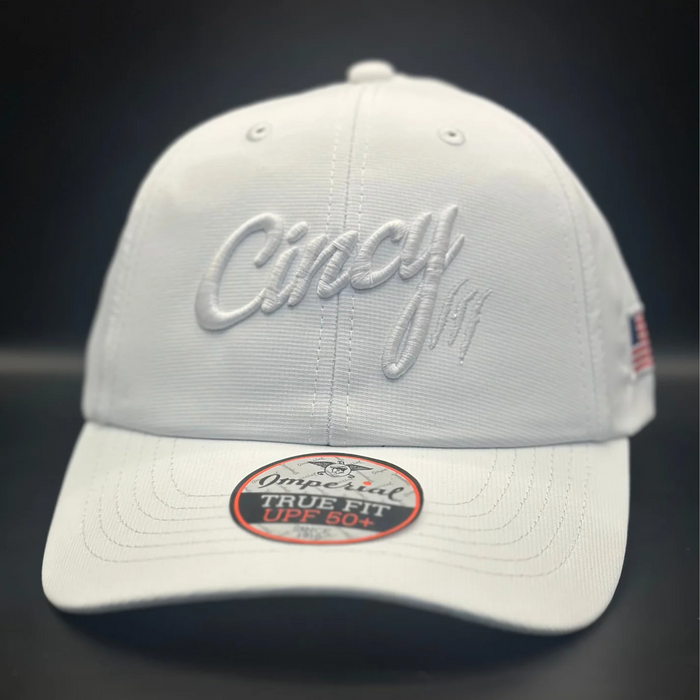 Structured Dad Hat in White with White Cincy by The Cincy Hat-Lemons and Limes Boutique