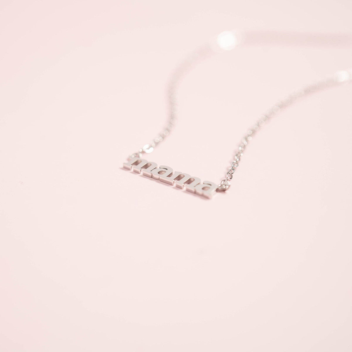 18K Gold PVD Stainless Steel Mama Charm Necklace