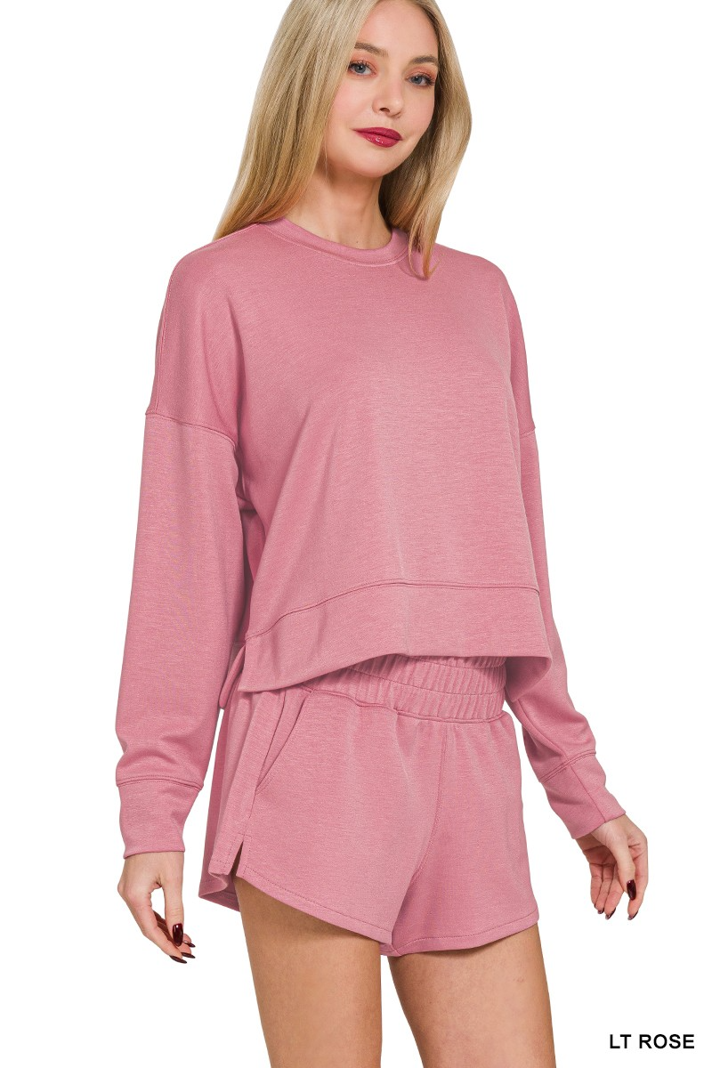 Scuba Sweatshirt in Rose-Lemons and Limes Boutique