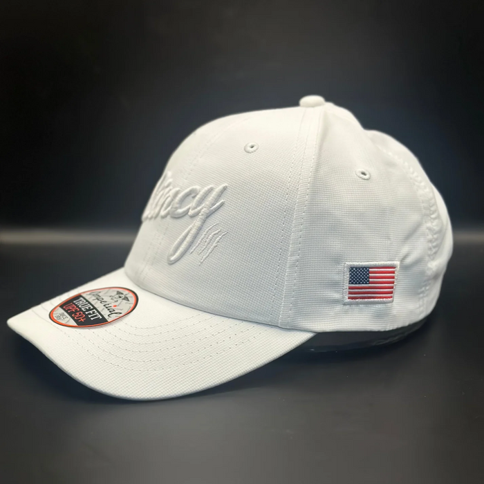 Structured Dad Hat in White with White Cincy by The Cincy Hat-Lemons and Limes Boutique