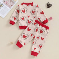 Happy Hearts Baby/Toddler Loungewear Set--Lemons and Limes Boutique