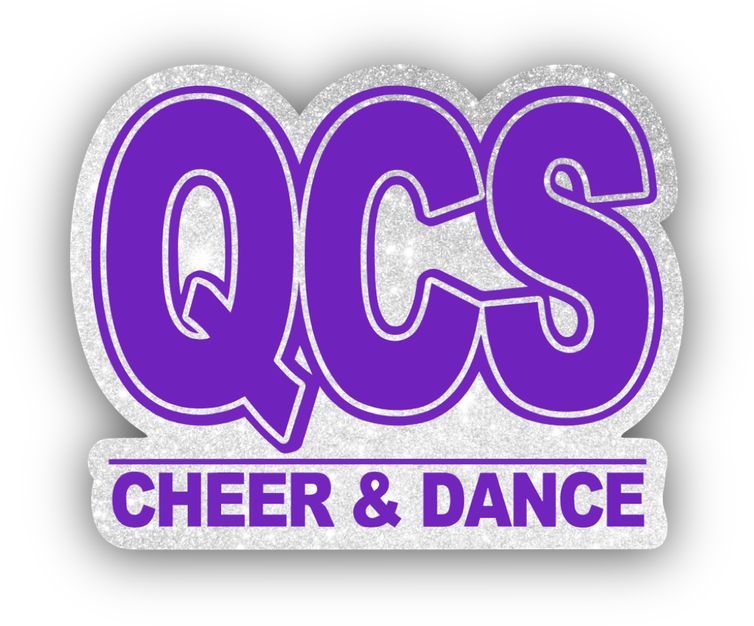 QCS Cheer and Dance Glitter Vinyl Sticker--Lemons and Limes Boutique