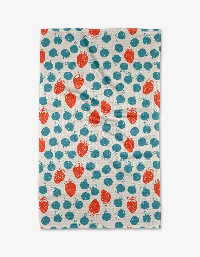 Star Spangled Berry Tea Towel by Geometry-Lemons and Limes Boutique