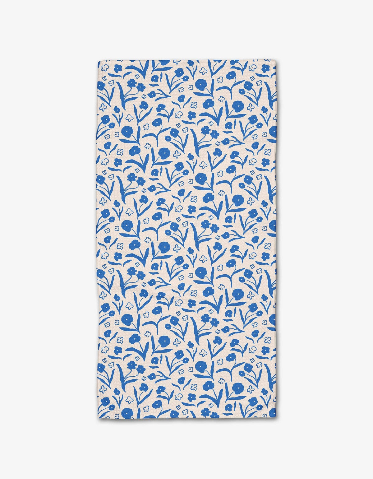 Blooming Blue Floral Bar Towel by Geometry-Lemons and Limes Boutique