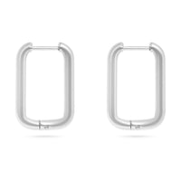 18K Gold PVD Rounded Rectangle Everyday Huggie Earrings: Stainless-Lemons and Limes Boutique