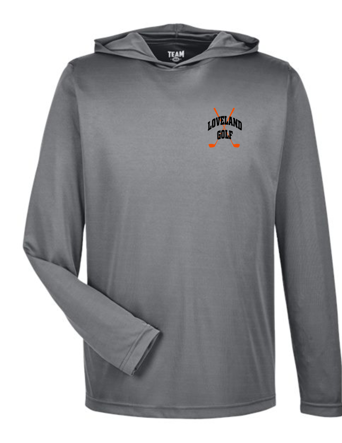 Loveland Golf Chest Logo Performance Hoodie
