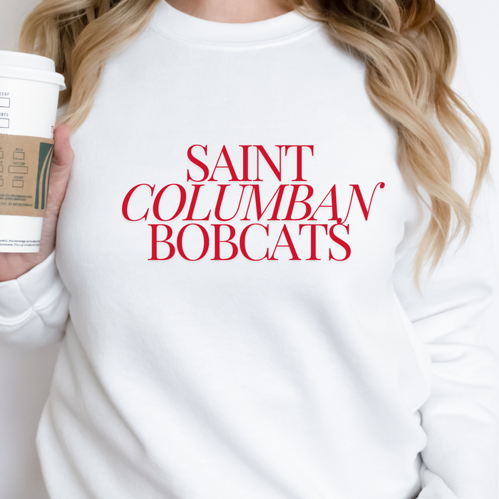 Saint Columban Bobcats Modern Crewneck--Lemons and Limes Boutique