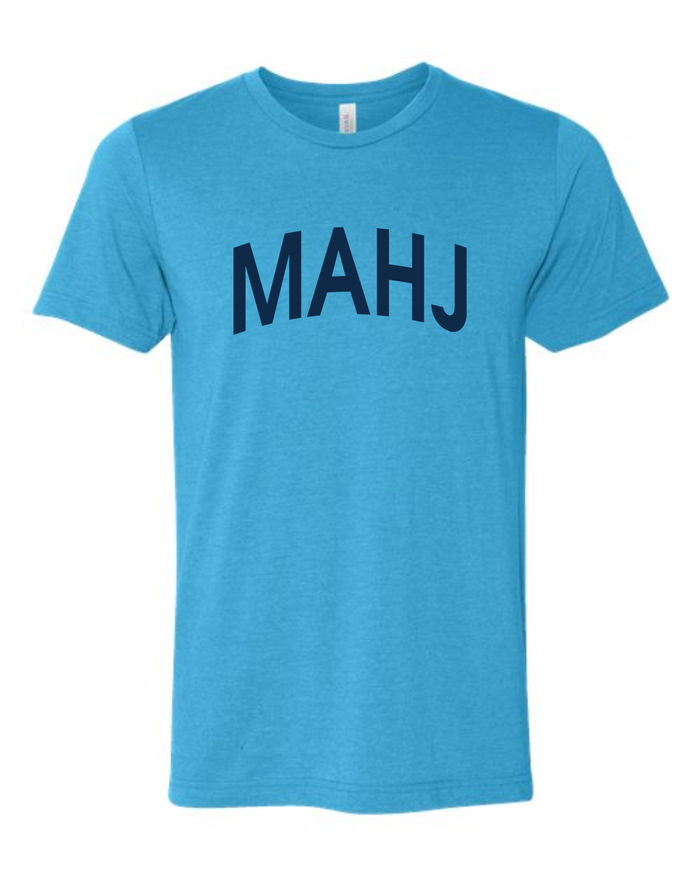 MAHJ T-Shirt on Heather Aqua