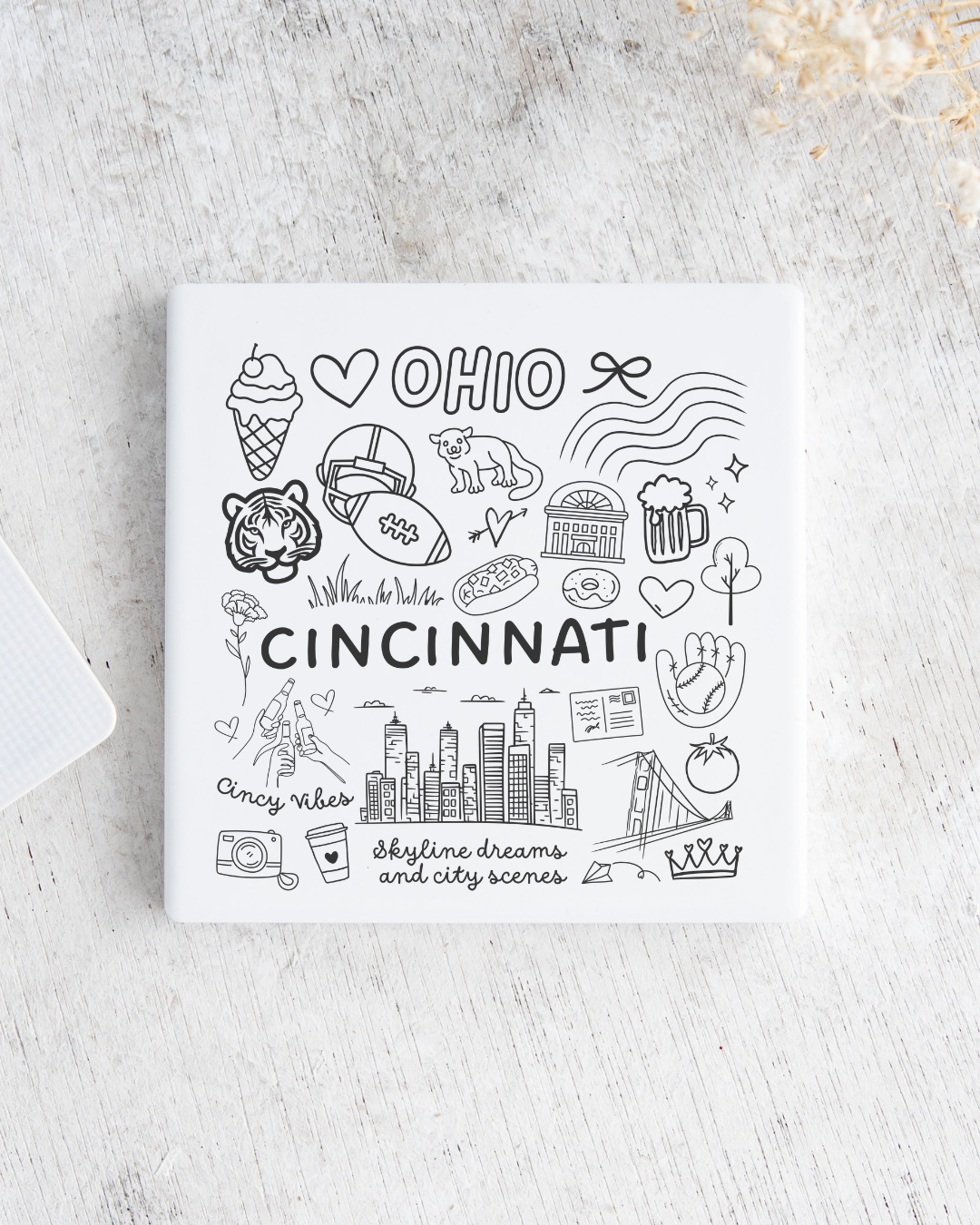 Cincinnati Icons Ceramic Coaster