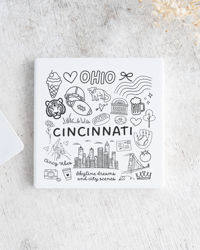 Cincinnati Icons Ceramic Coaster