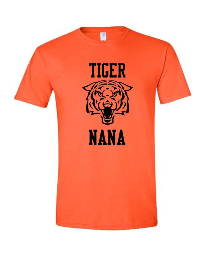 Tiger Nana on Orange T-Shirt