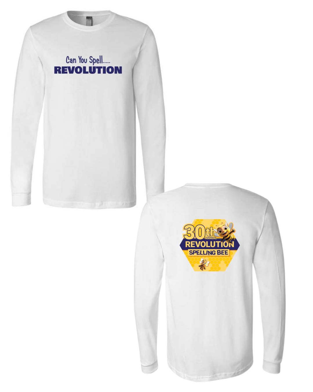 Revolution Long Sleeve Premium Jersey White Tee (PreOrder)-Lemons and Limes Boutique