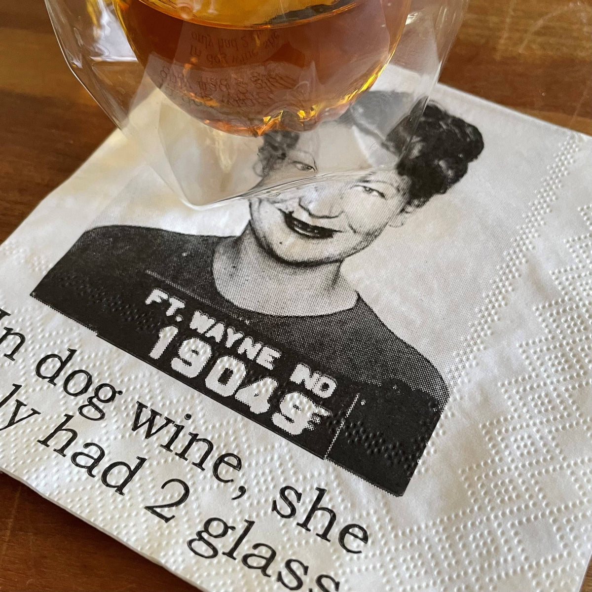 Big House Cocktail Napkins, In dog wine she only had...-Lemons and Limes Boutique
