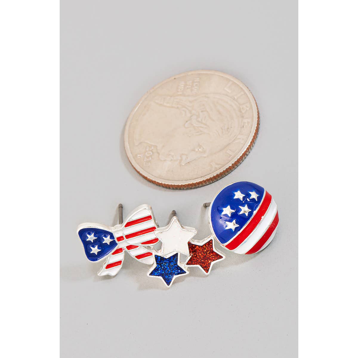 American Themed Stud Earrings in Assorted Styles-Lemons and Limes Boutique