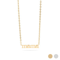 18K Gold PVD Stainless Steel Mama Charm Necklace