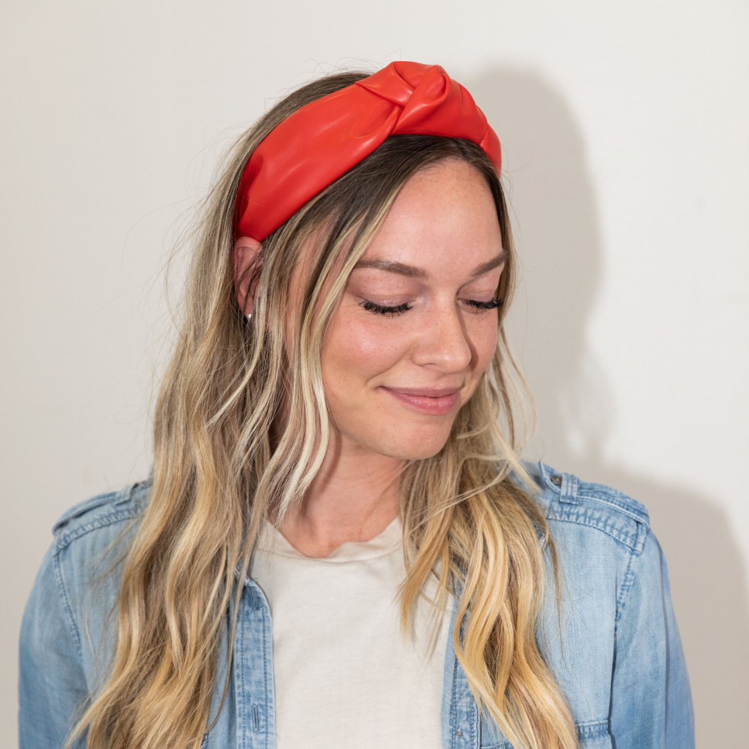 Brooklyn Headband in Red-Lemons and Limes Boutique
