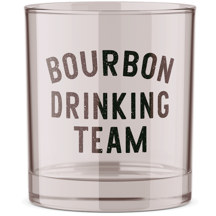 Bourbon Drinking Team Bourbon Whiskey Rocks Glass--Lemons and Limes Boutique