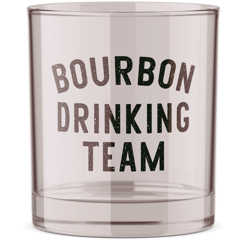 Bourbon Drinking Team Bourbon Whiskey Rocks Glass--Lemons and Limes Boutique