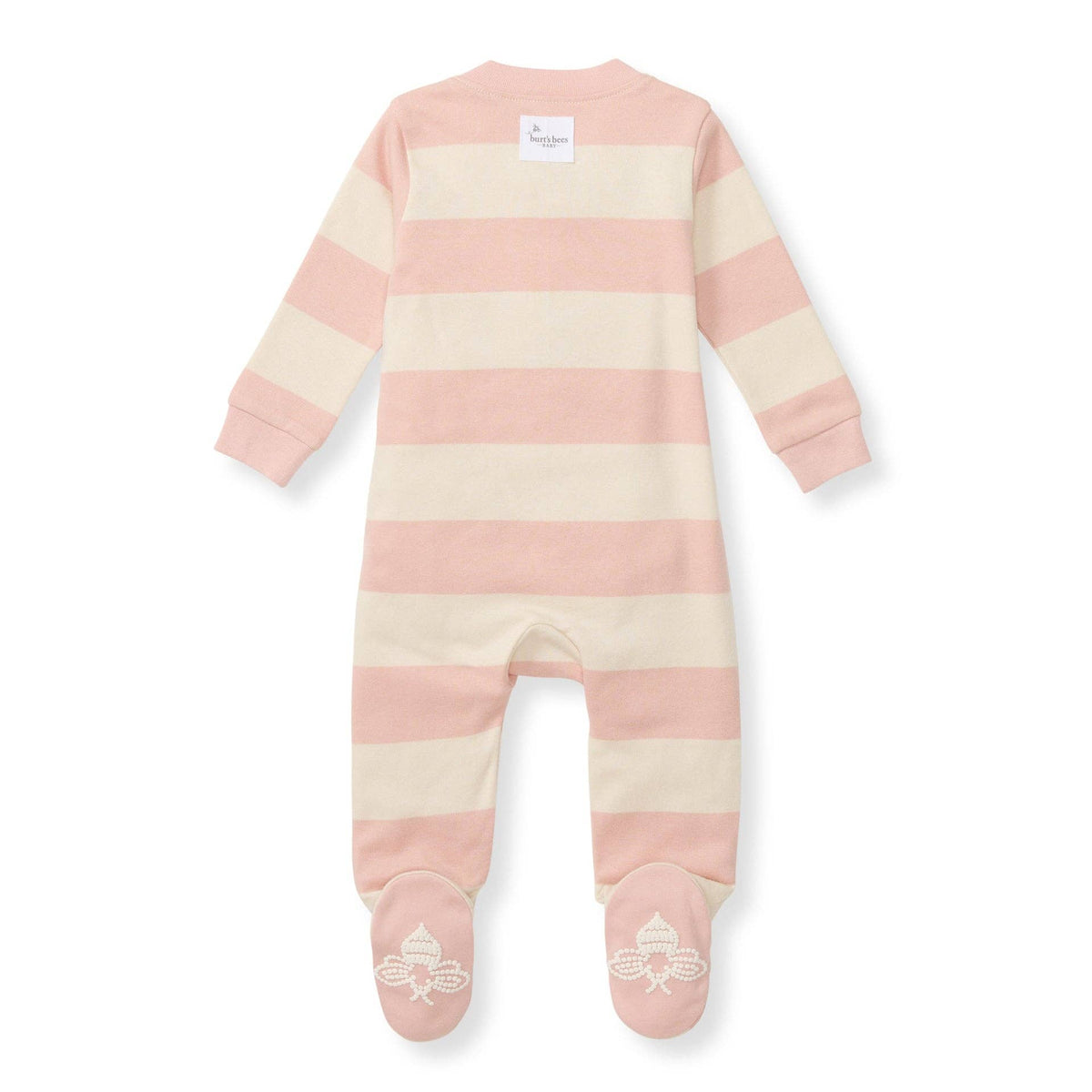 Rugby Stripe Organic Cotton Sleep & Play in Pink Sand-Lemons and Limes Boutique