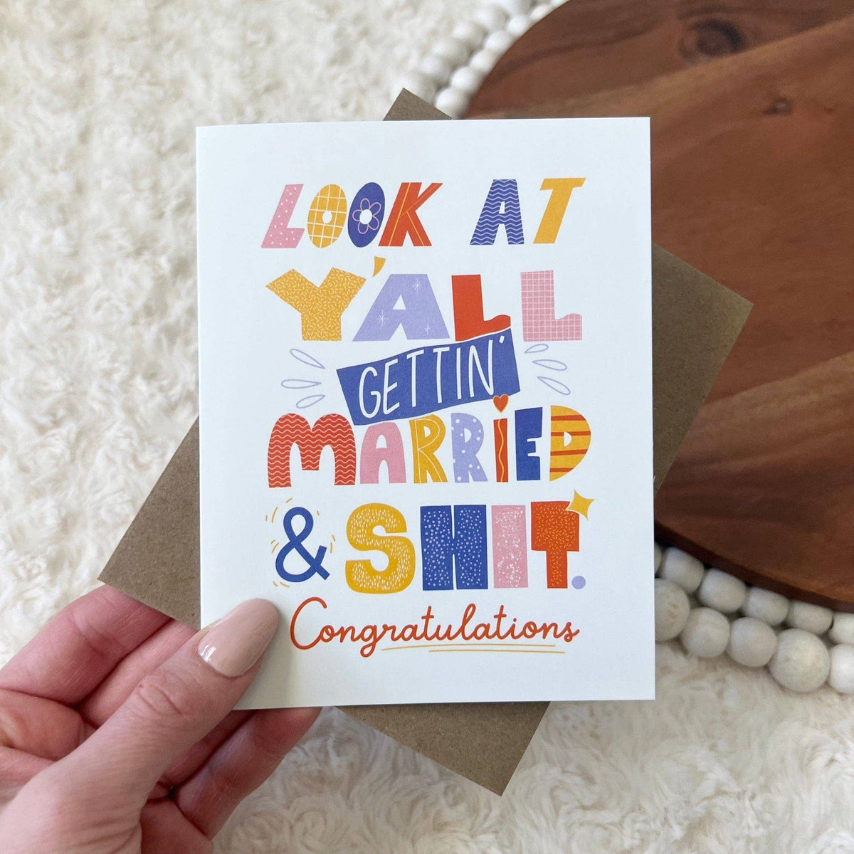 Look At Y'all Getting Married Wedding Card-Lemons and Limes Boutique