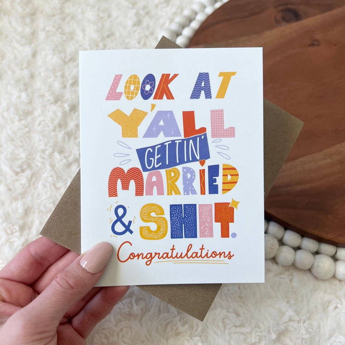 Look At Y'all Getting Married Wedding Card-Lemons and Limes Boutique