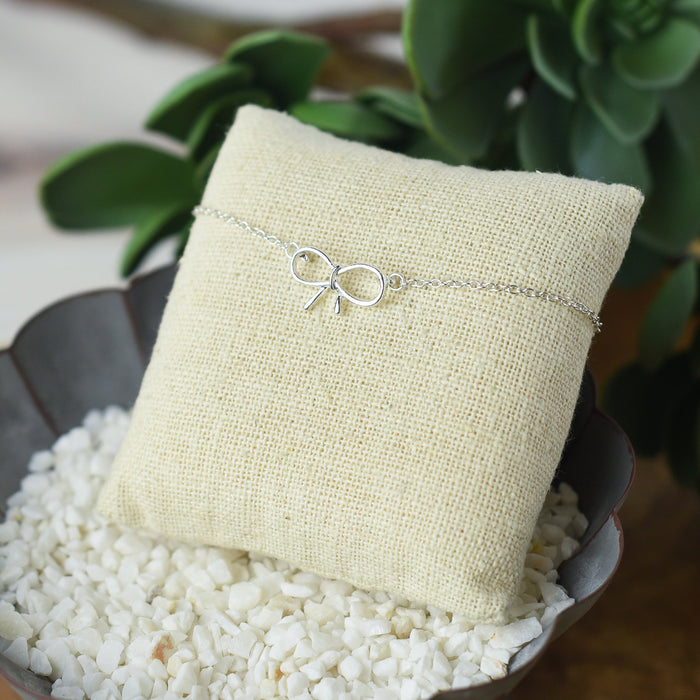 Bow Bracelet-Silver-Lemons and Limes Boutique