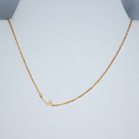 Gold Dipped Mini Sideways Letter Necklace-Necklace-L-Lemons and Limes Boutique