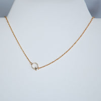 Gold Dipped Mini Sideways Letter Necklace-Necklace-Q-Lemons and Limes Boutique