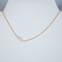 Gold Dipped Mini Sideways Letter Necklace-Necklace-U-Lemons and Limes Boutique